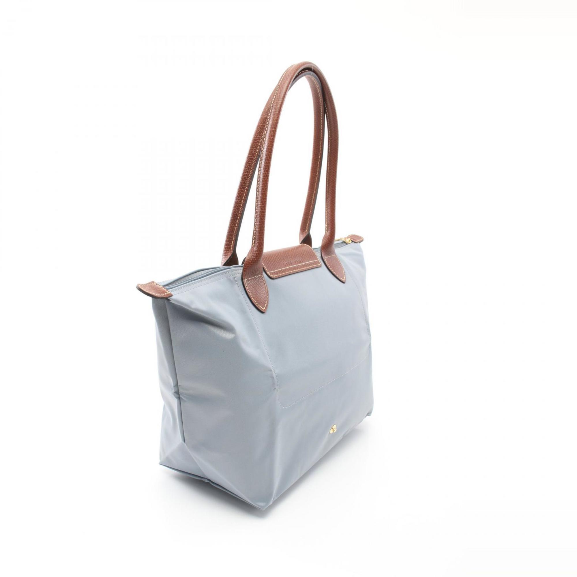 Longchamp LE PLIAGE ORIGINAL M Le Pliage Original Tote Bag Nylon Leather Women's Blue Brown L2605089P80