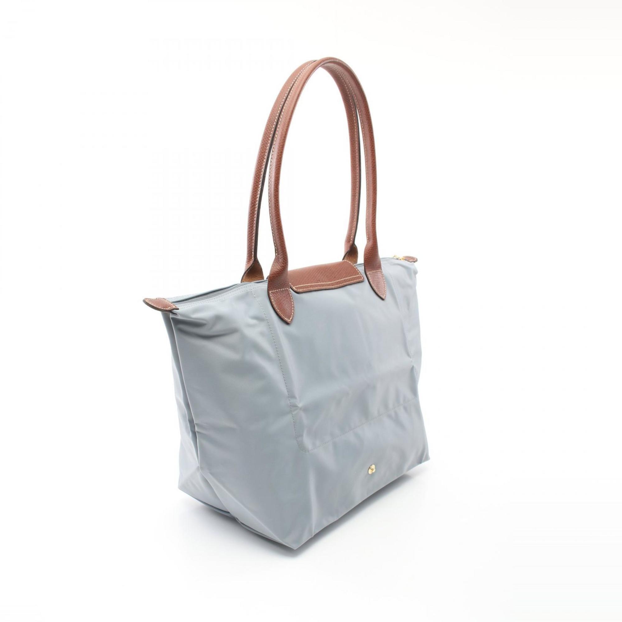 Longchamp Le Pliage Original L Tote Bag Nylon Leather Women's Blue Brown L1899089P80