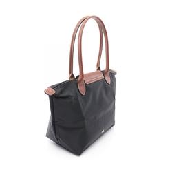 Longchamp LE PLIAGE ORIGINAL M Le Pliage Original Tote Bag Nylon Leather Women's Black Brown L2605089001