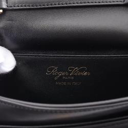 Roger Vivier Viv Shock Shoulder Bag Leather Women's Black RBWAOGJ0100YDRB999