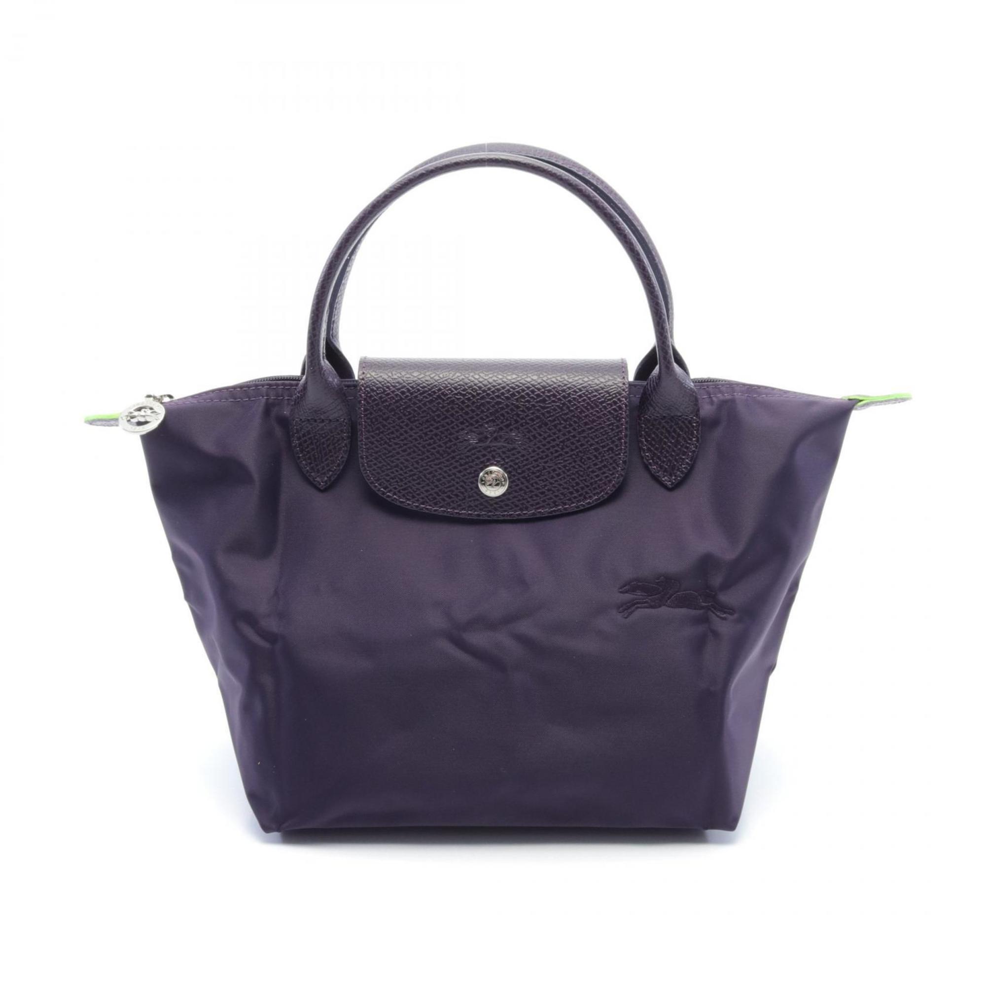 Longchamp Le Pliage Green S Tote Bag Nylon Leather Women's Purple L1621919645