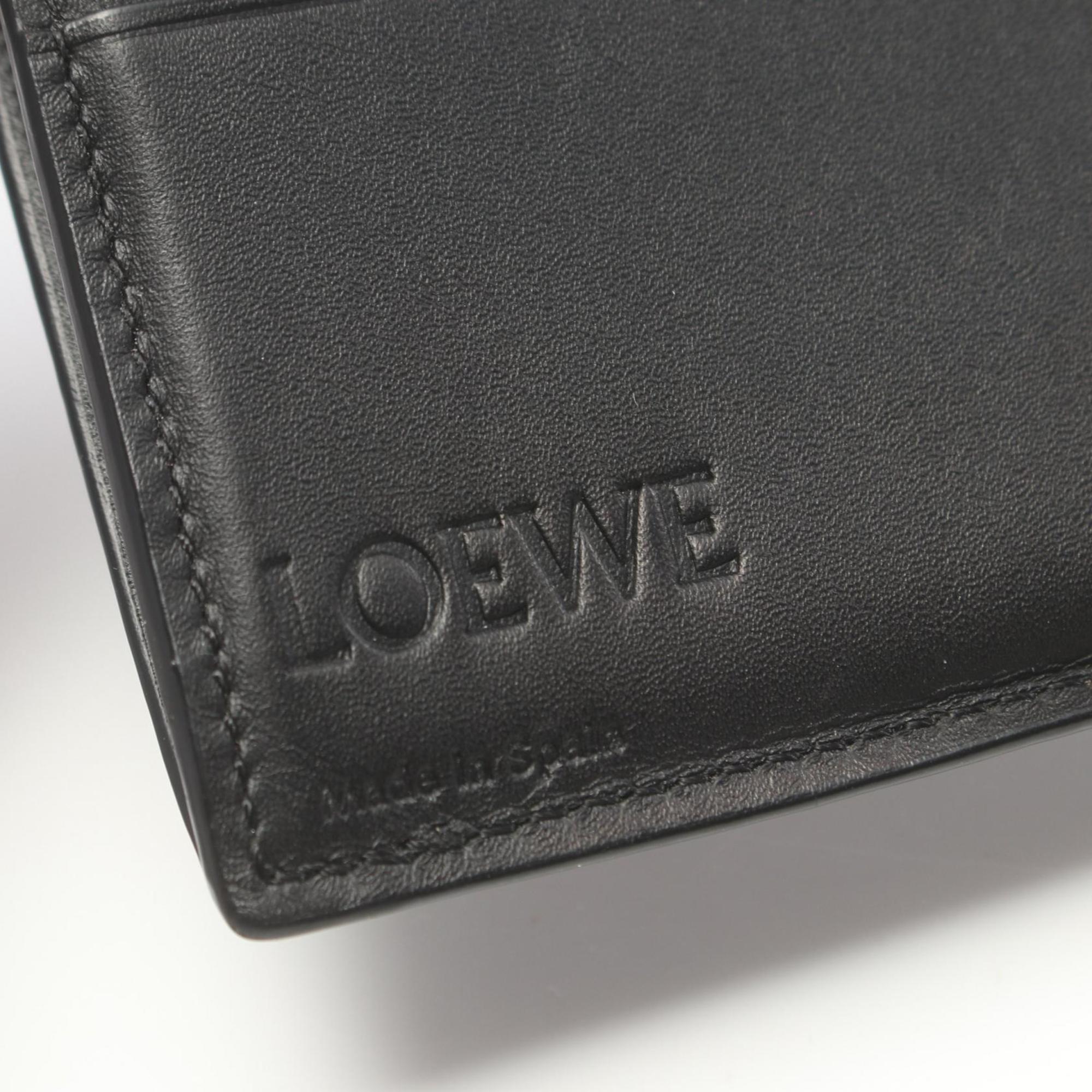 LOEWE Long Horizontal Wallet, Bi-fold Leather, Men's, Black, C660978X01