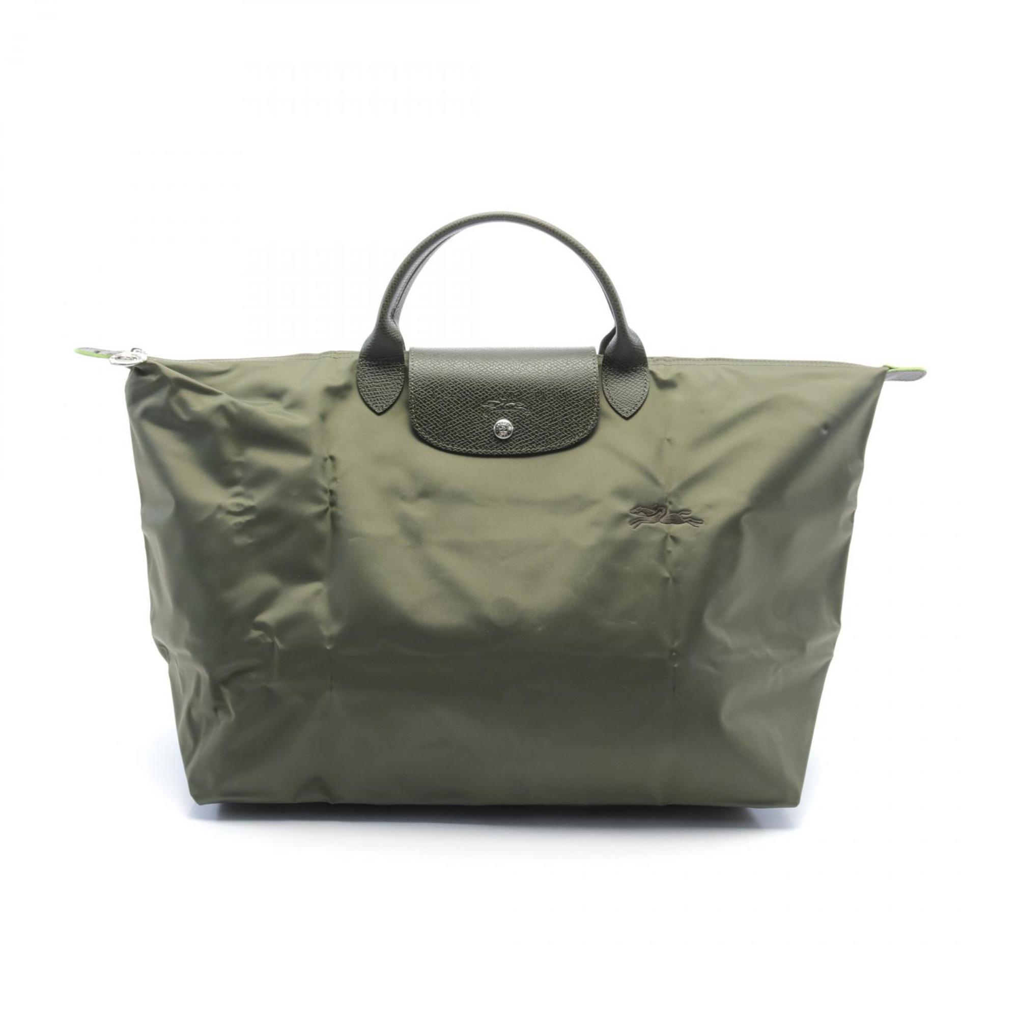 Longchamp Le Pliage Green S Tote Bag Nylon Leather Women's Khaki L1624919479