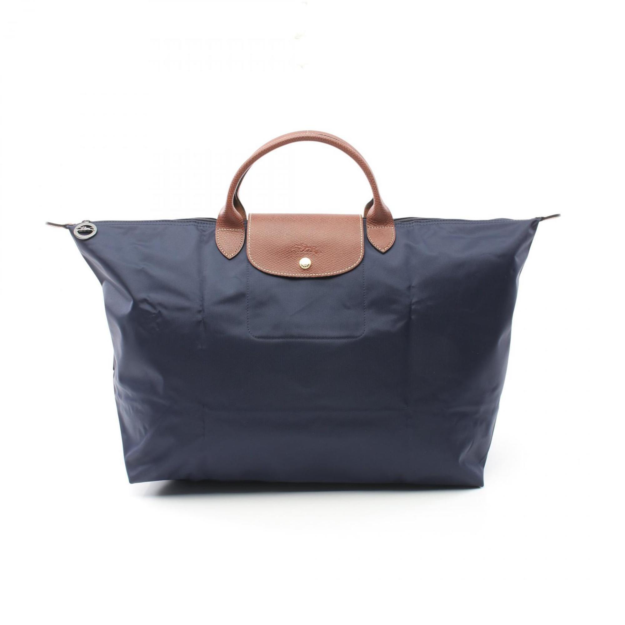 Longchamp Le Pliage Original S Tote Bag Nylon Leather Women s Navy Brown L1624089P68 eLADY Globazone