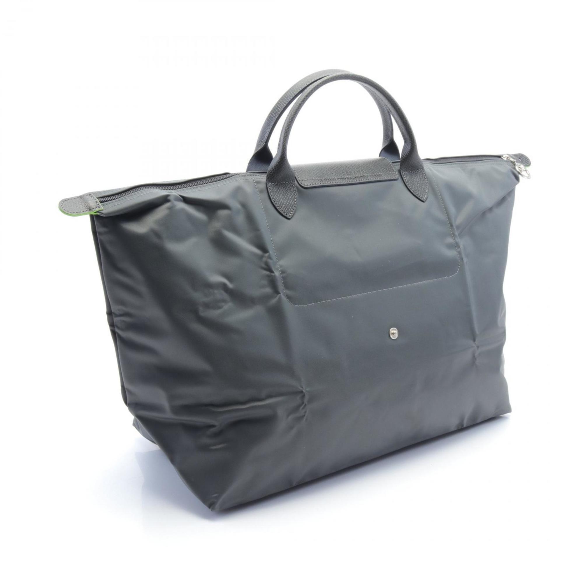 Longchamp Le Pliage Green S Tote Bag Nylon Leather Women's Gray L1624919P66