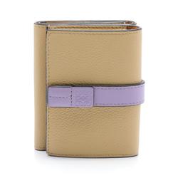 LOEWE Tri-fold Wallet Leather Women's Orange Purple C660TR2X01