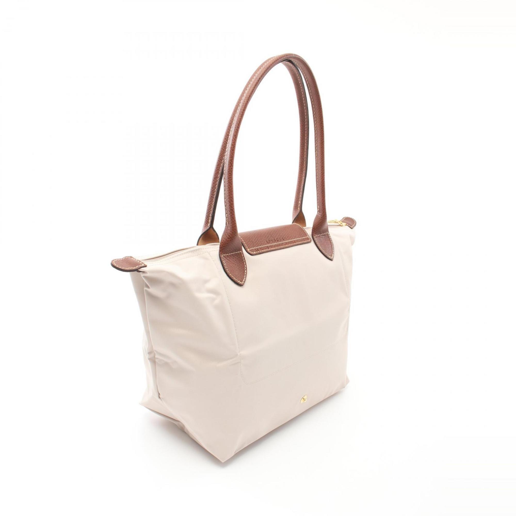 Longchamp LE PLIAGE ORIGINAL M Le Pliage Original Tote Bag Nylon Leather Women's Beige Brown L2605089P71