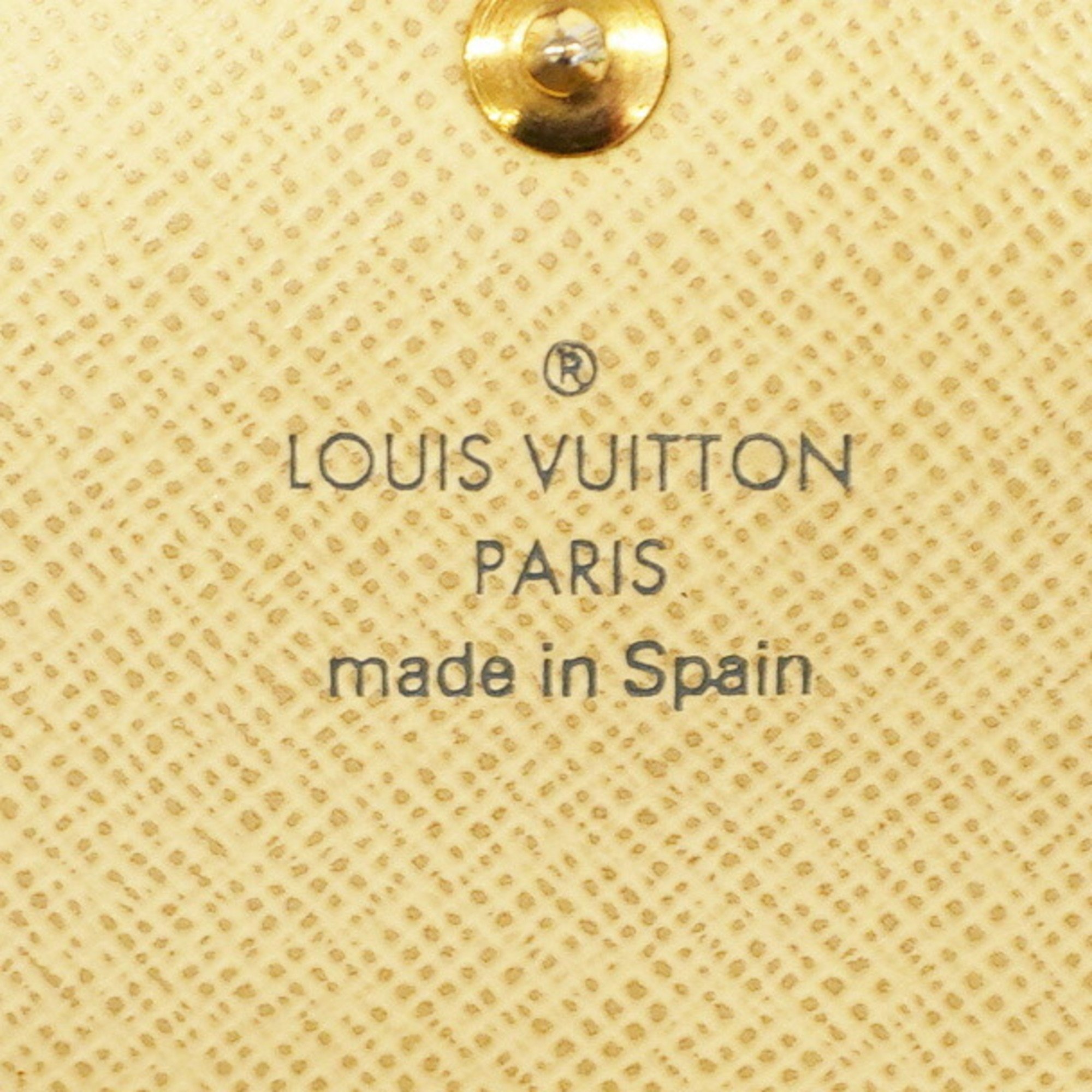 Louis Vuitton Long Wallet Damier Azur Portefeuille Sarah N61735 White Ladies