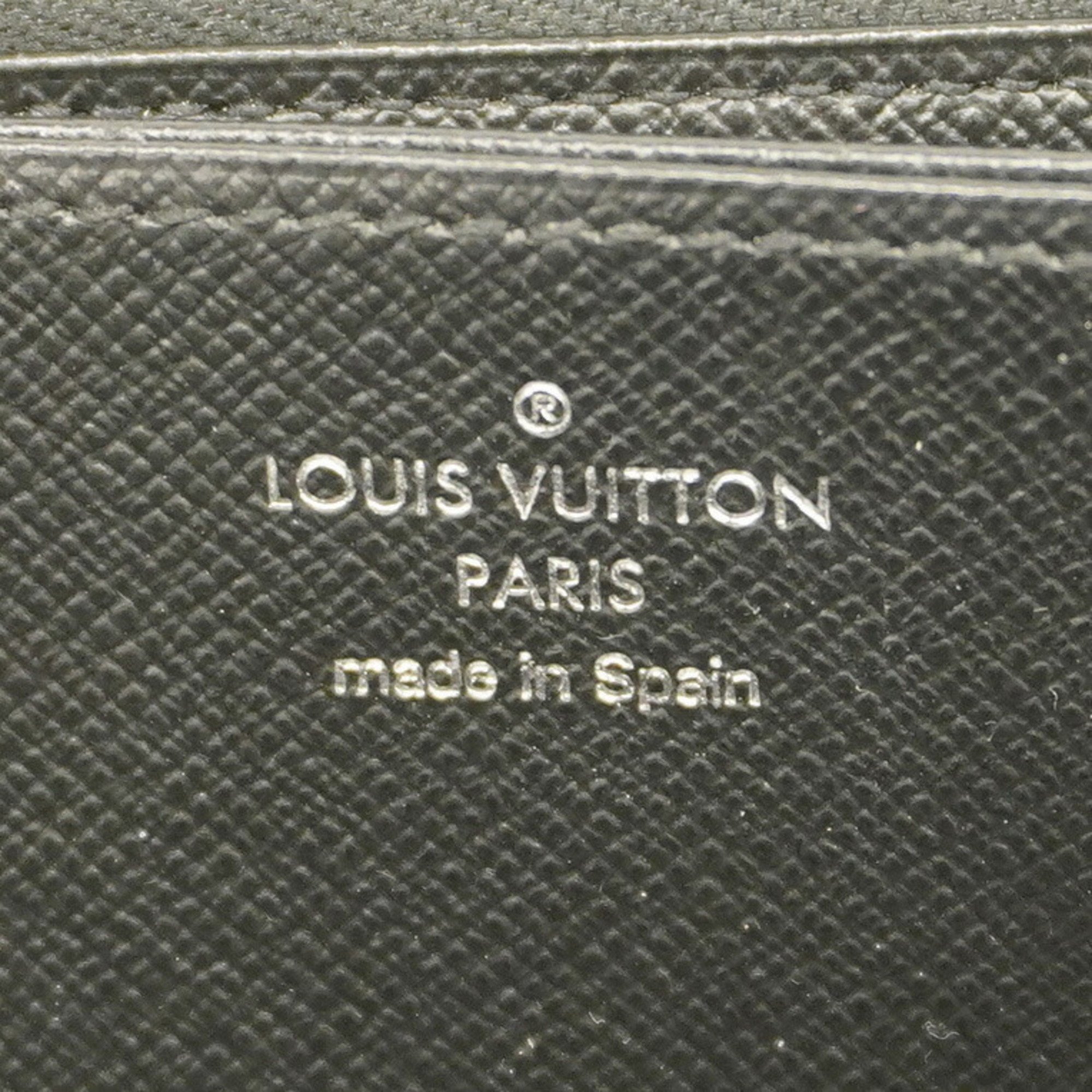 Louis Vuitton Long Wallet Epi LV Stories Zippy M63376 Noir Ladies