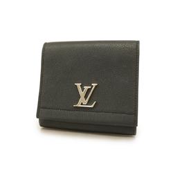 Louis Vuitton Wallet Lockme Portefeuille II M64309 Noir Men's Women's