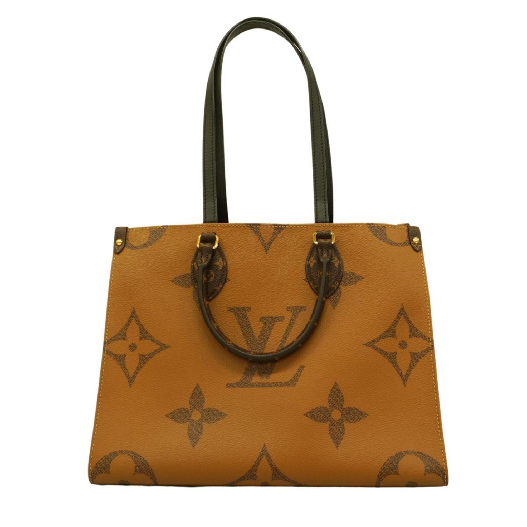 Louis Vuitton Tote Bag Monogram Giant Reverse On the Go MM M45321 Brown Men's Women's