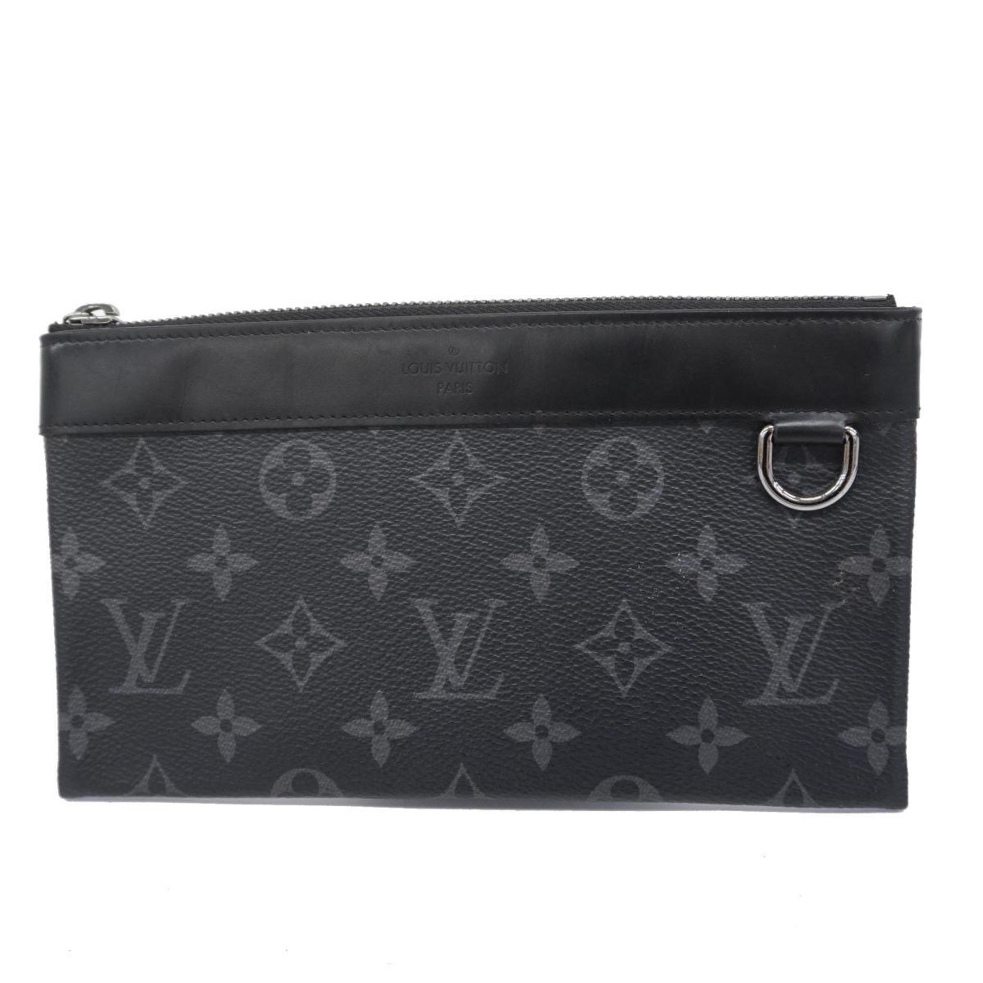 Louis Vuitton Pouch Monogram Eclipse Pochette Discovery PM M44323 Black Grey Men's