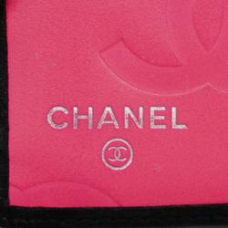 Chanel Long Wallet Cambon Lambskin Patent Leather Black Women's