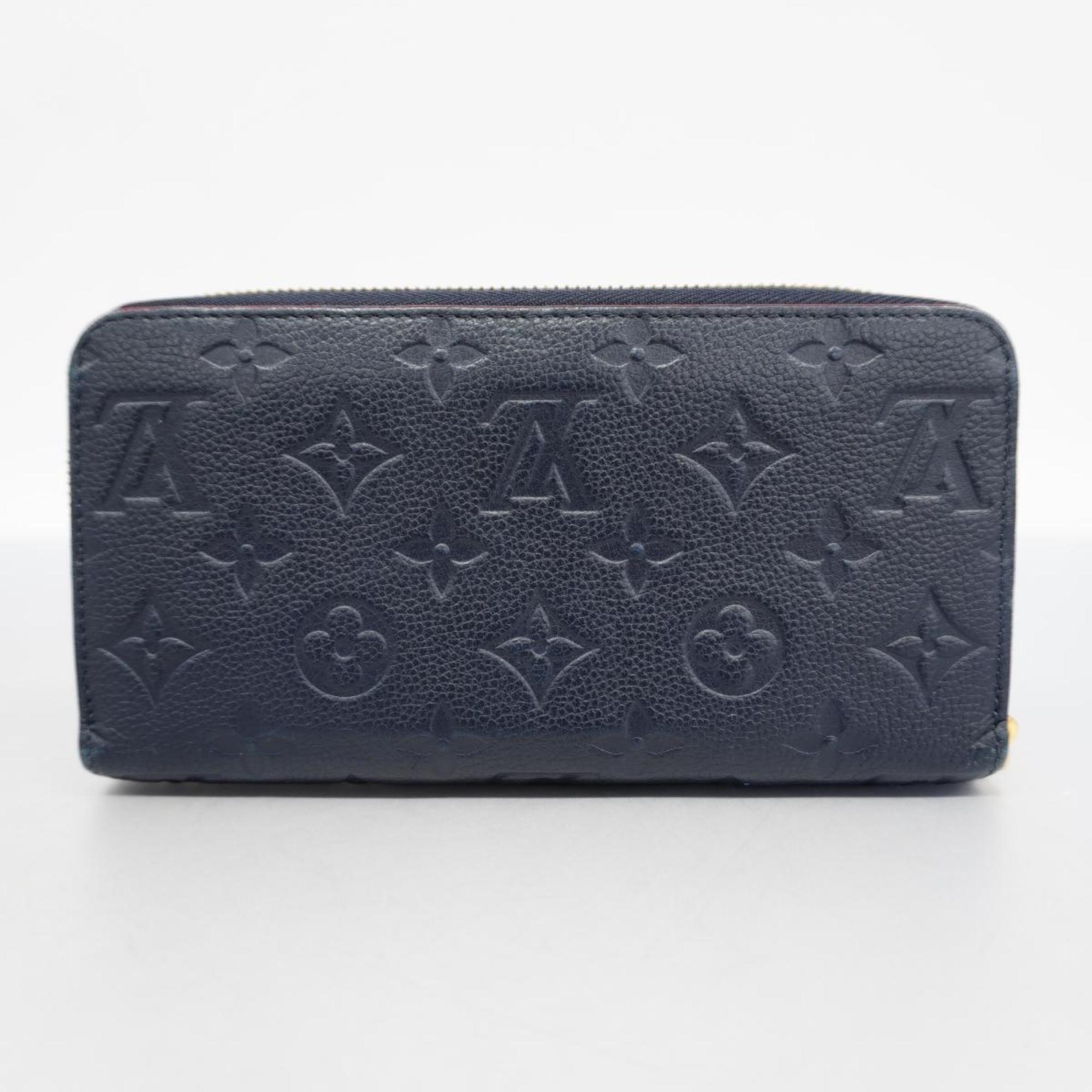 Louis Vuitton Long Wallet Monogram Empreinte Zippy M62121 Marine Rouge Men's Women's