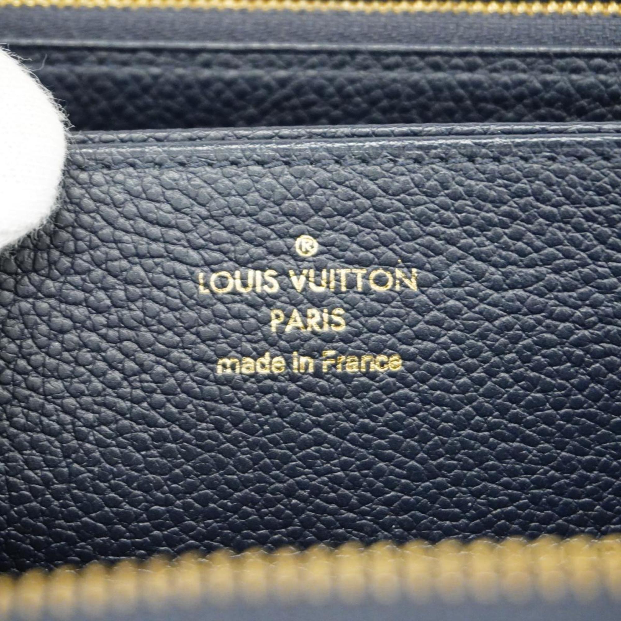 Louis Vuitton Long Wallet Monogram Empreinte Zippy M62121 Marine Rouge Men's Women's