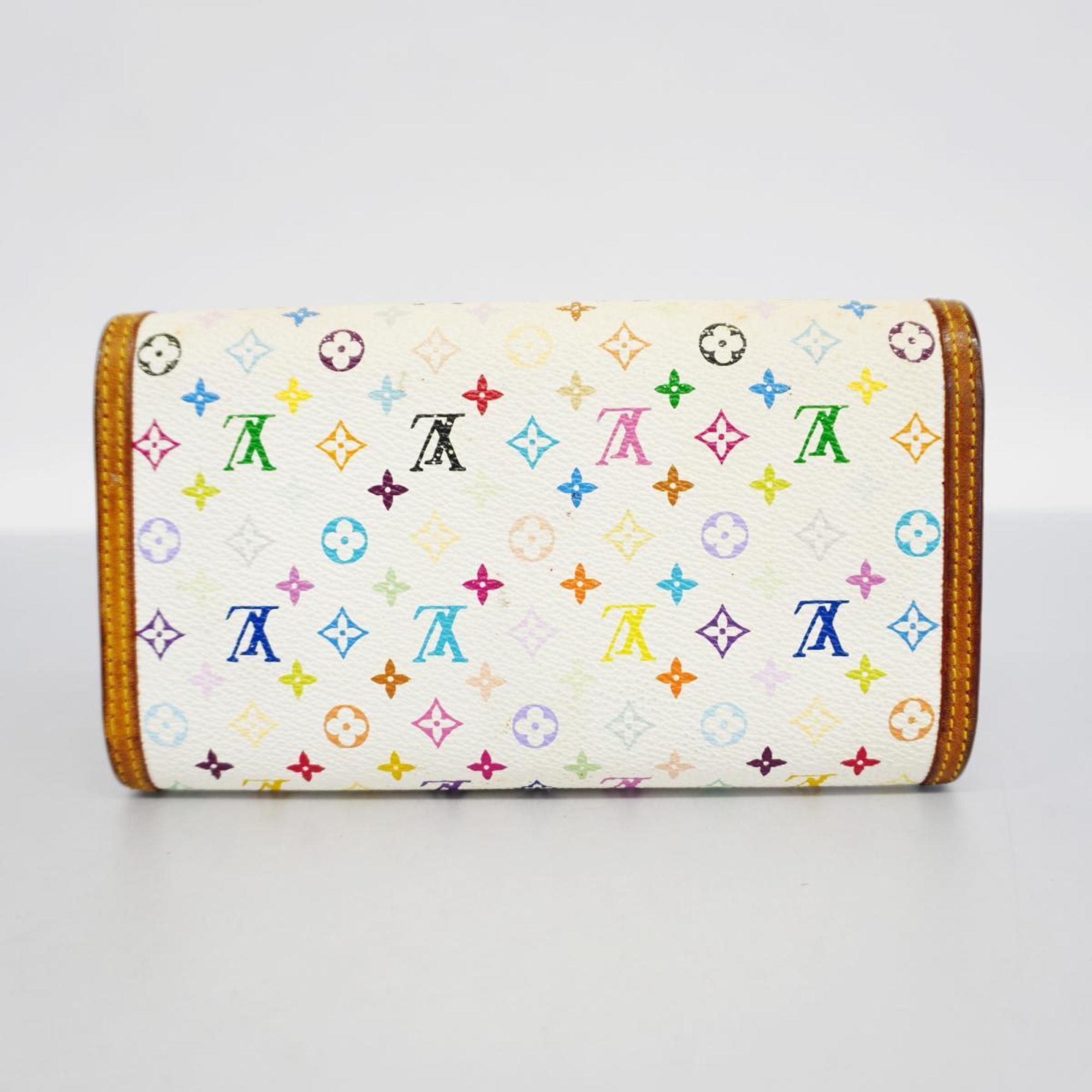 Louis Vuitton Tri-fold Long Wallet Monogram Multicolor Porte Tresor International M92659 Bron Ladies