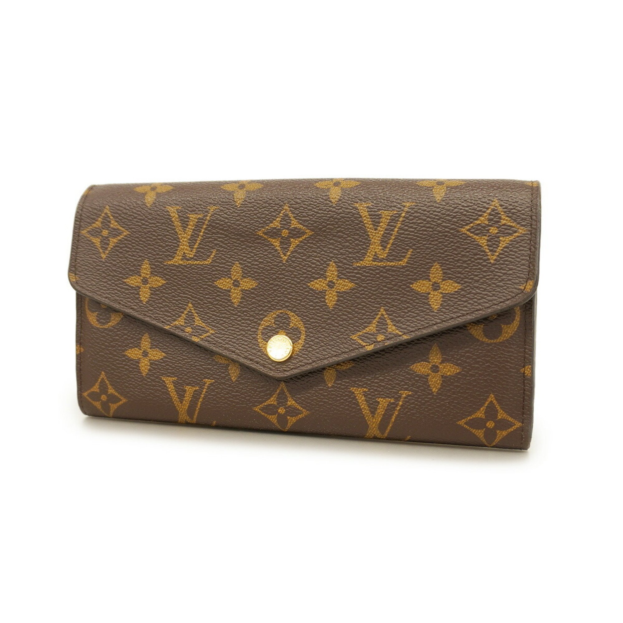 Louis Vuitton Long Wallet Monogram Portefeuille Sarah M60531 Brown Ladies