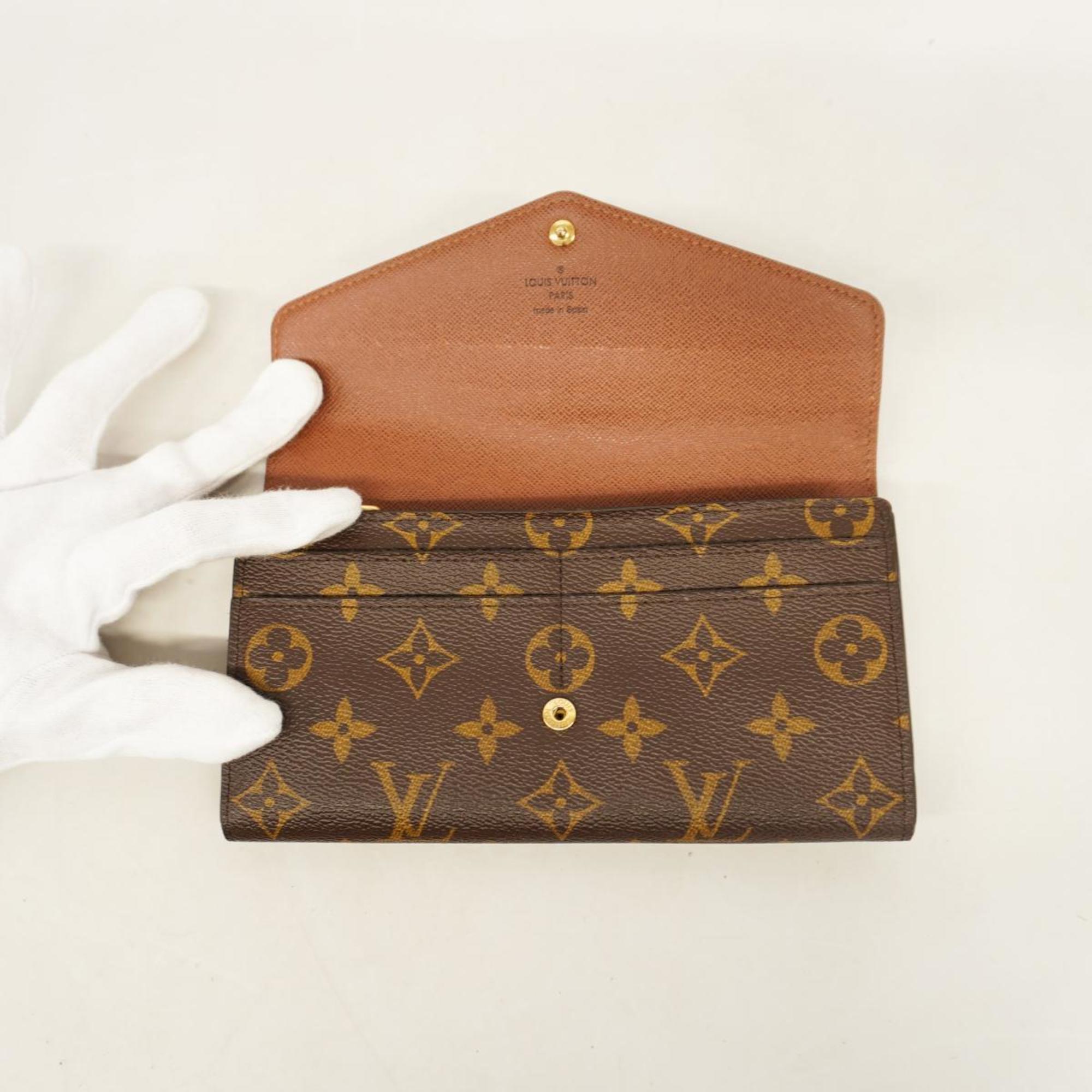 Louis Vuitton Long Wallet Monogram Portefeuille Sarah M60531 Brown Ladies