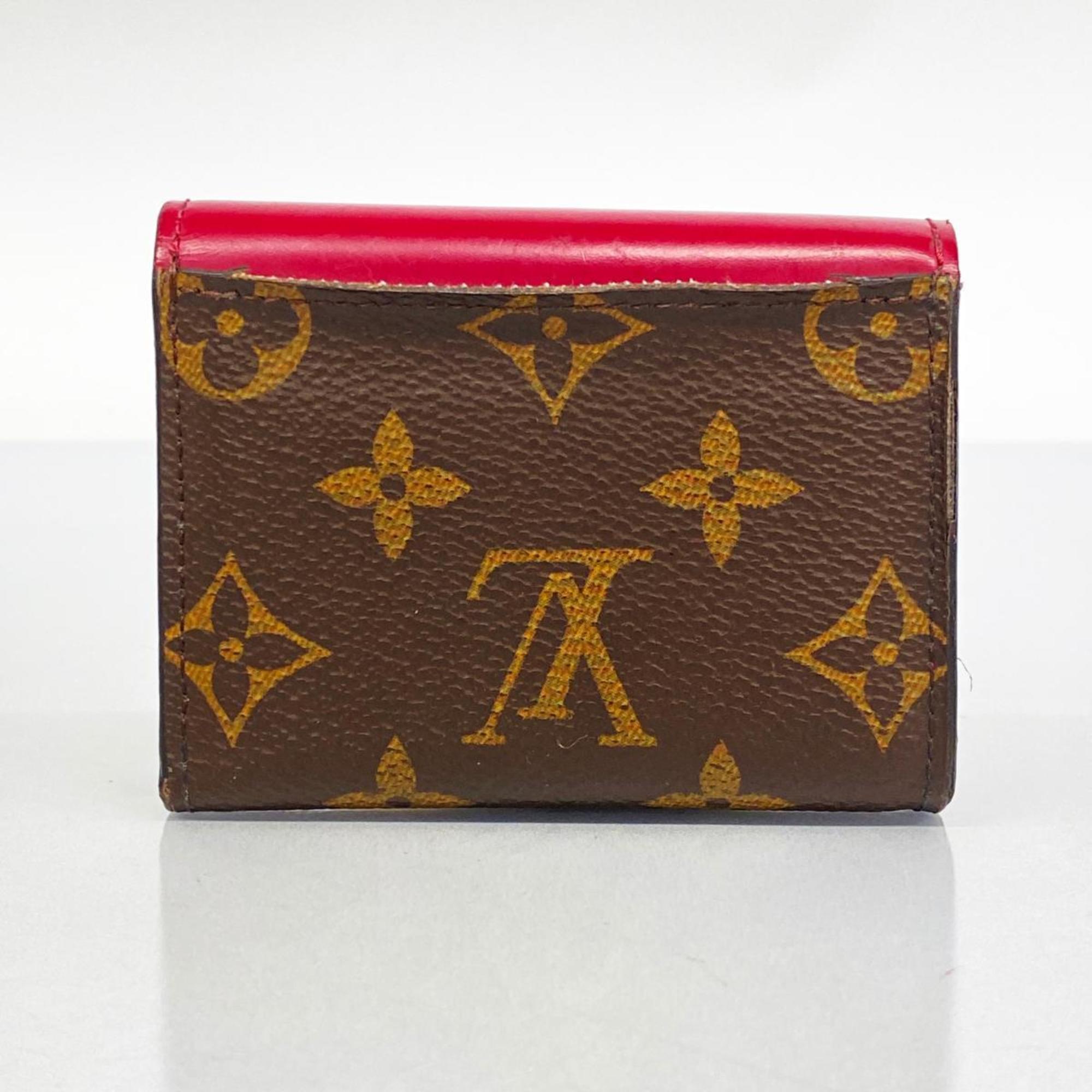 Louis Vuitton Tri-fold Wallet Monogram Portefeuille Zoe M62932 Fuchsia Women's