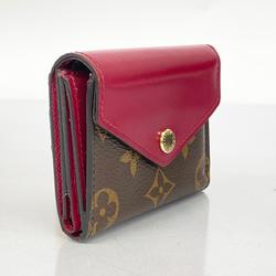 Louis Vuitton Tri-fold Wallet Monogram Portefeuille Zoe M62932 Fuchsia Women's