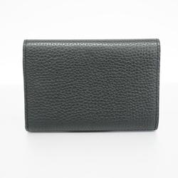 Louis Vuitton Tri-fold Wallet Taurillon Portefeuille Capucines M62157 Noir Hot Pink Women's