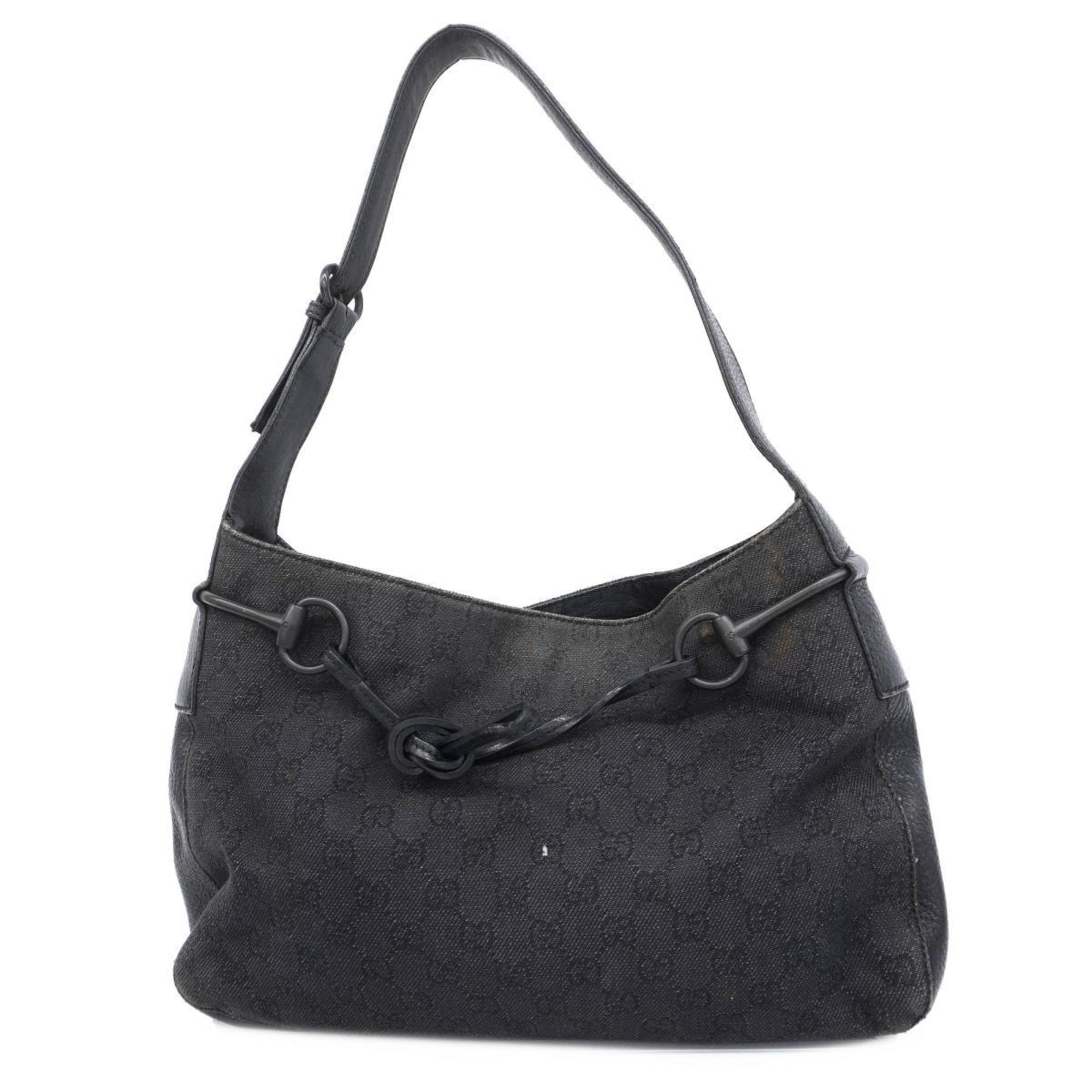 Gucci Shoulder Bag GG Canvas 101975 Black Women's