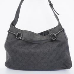 Gucci Shoulder Bag GG Canvas 101975 Black Women's