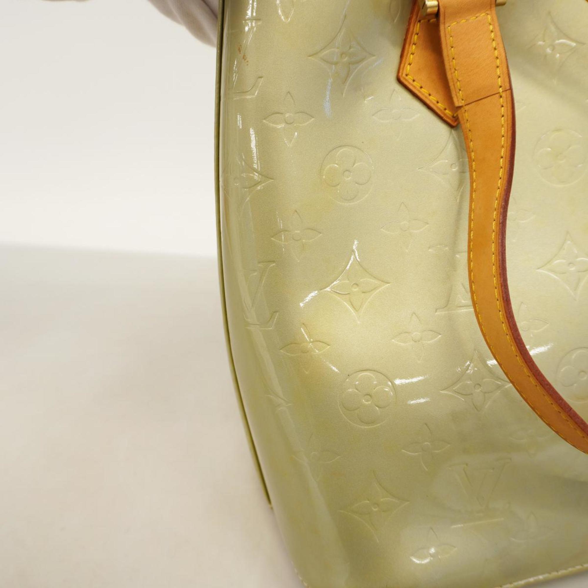 Louis Vuitton Tote Bag Vernis Houston M91053 Green Ladies