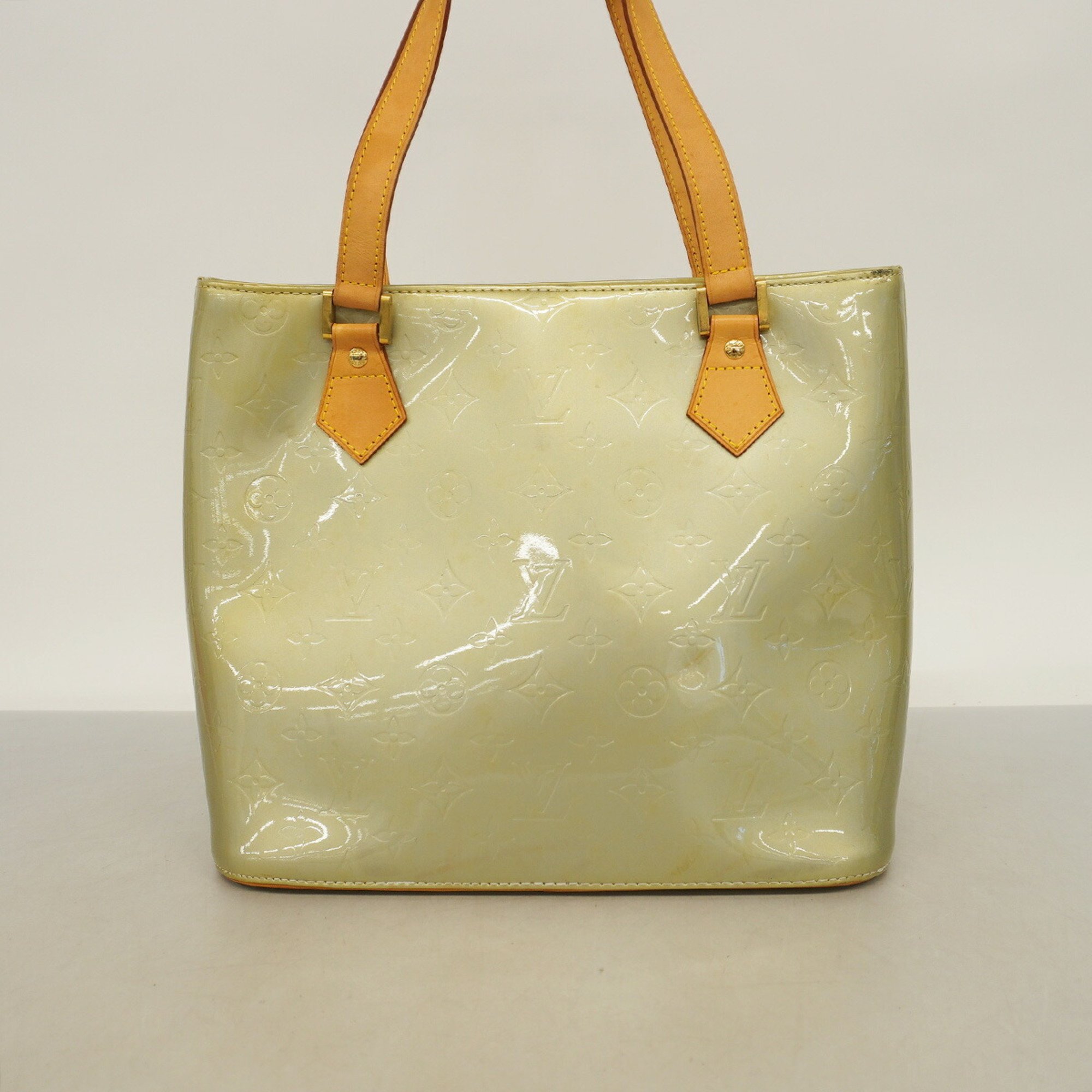 Louis Vuitton Tote Bag Vernis Houston M91053 Green Ladies