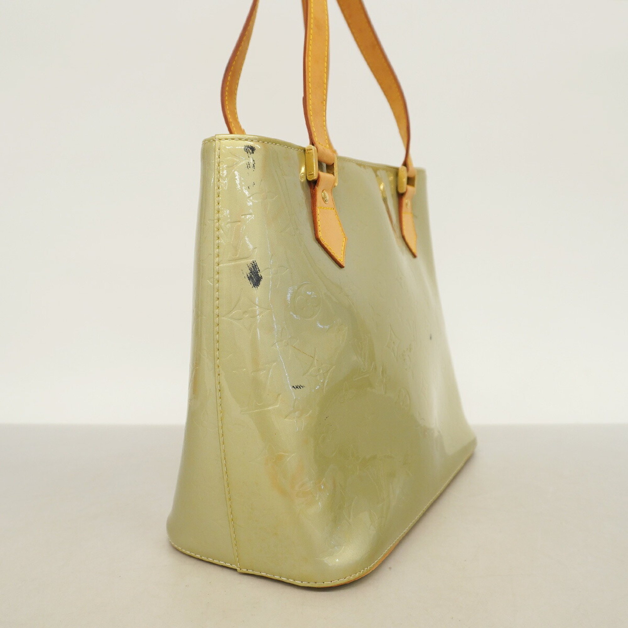 Louis Vuitton Tote Bag Vernis Houston M91053 Green Ladies