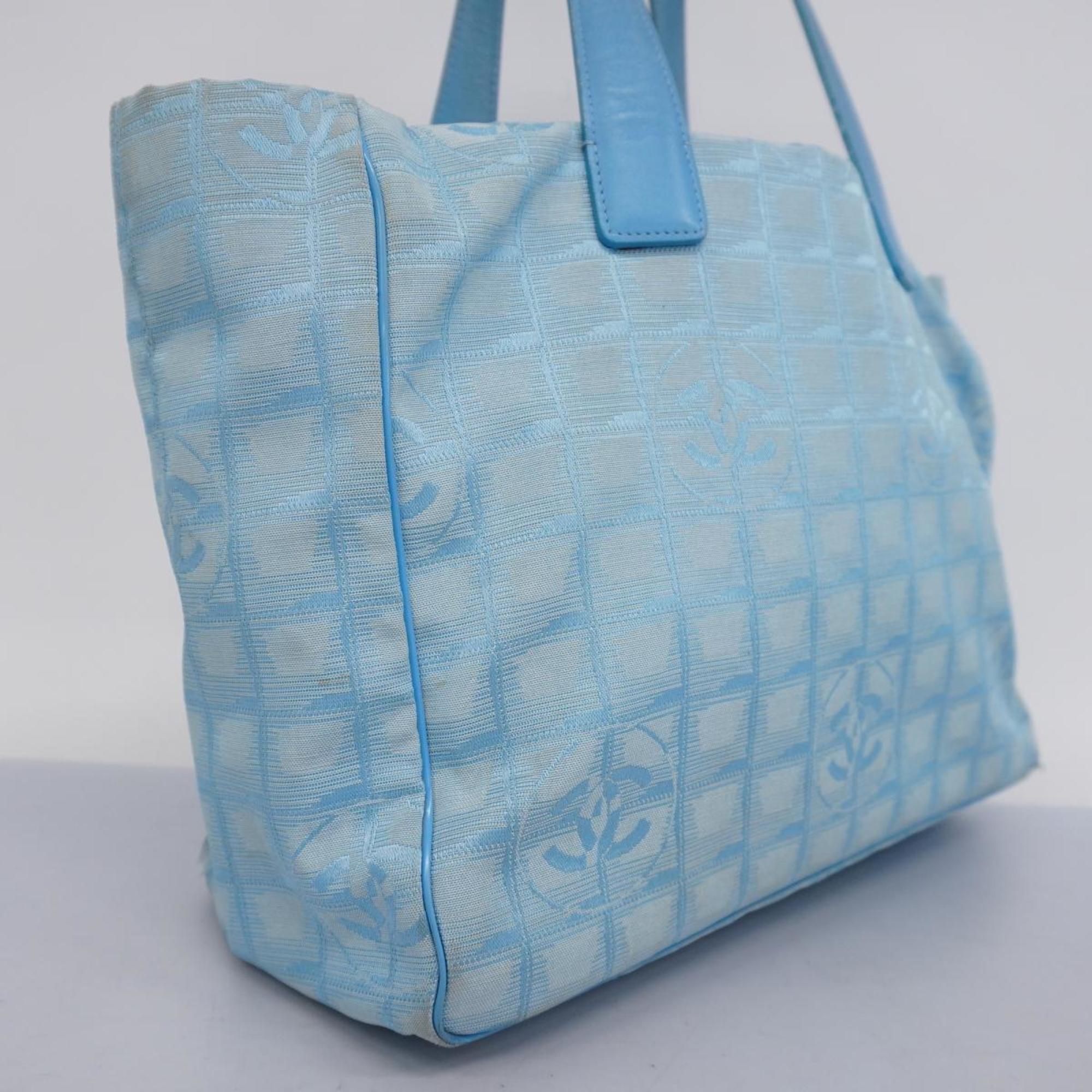 Chanel Tote Bag New Travel Nylon Light Blue Women's