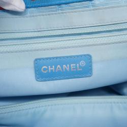 Chanel Tote Bag New Travel Nylon Light Blue Women's