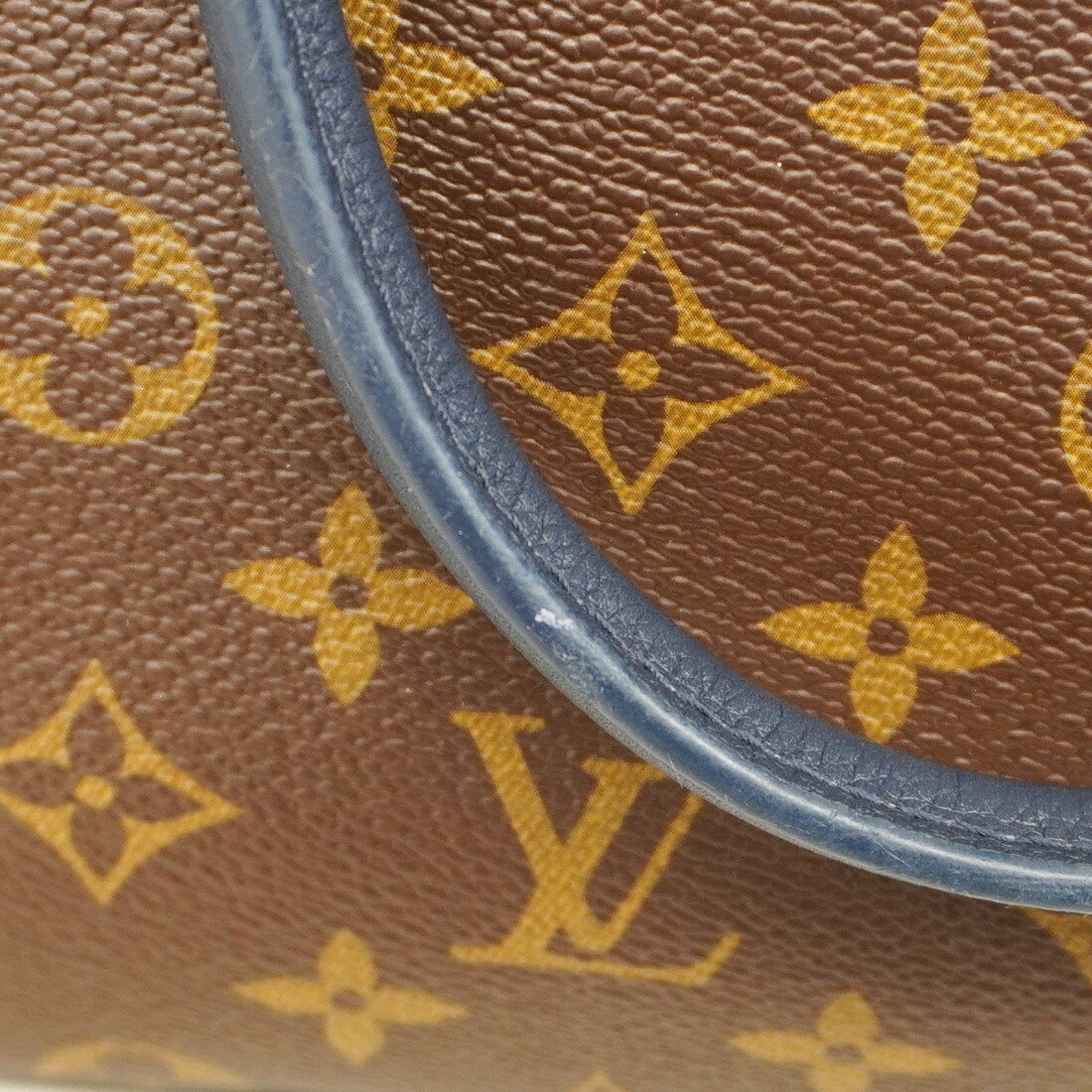 Louis Vuitton Handbag Monogram Pallas M44042 Marine Brown Ladies