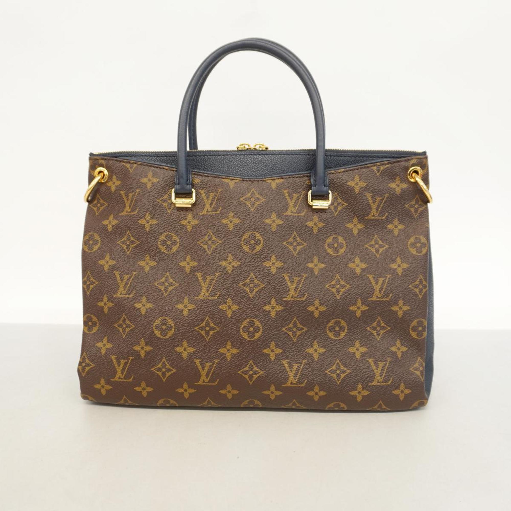 Louis Vuitton Handbag Monogram Pallas M44042 Marine Brown Ladies