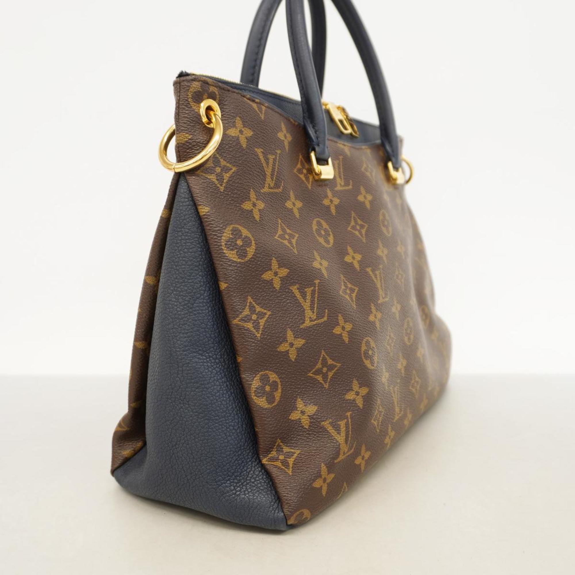 Louis Vuitton Handbag Monogram Pallas M44042 Marine Brown Ladies