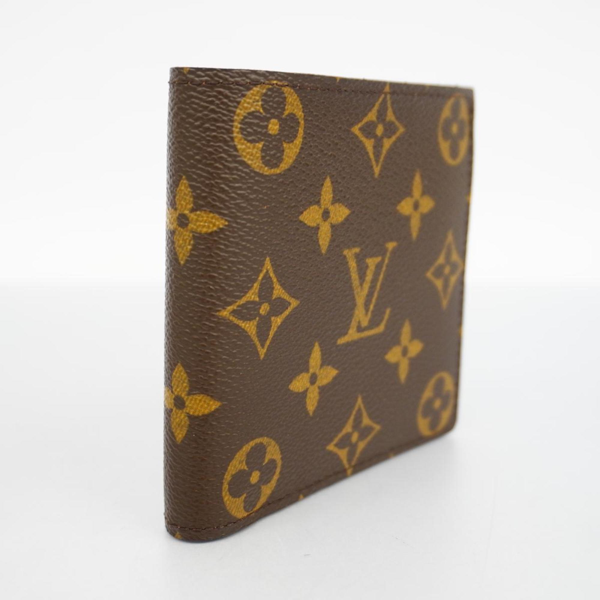 Louis Vuitton Wallet Monogram Porte-Vie Carte Credit Monnaie M61665 Brown Men's