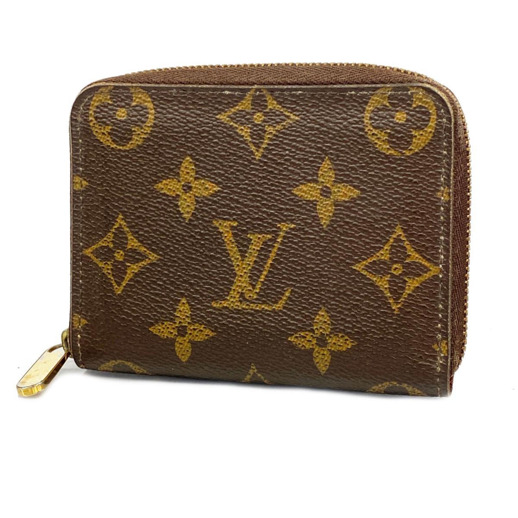 Louis Vuitton Wallets & Coin Cases Monogram Zippy Purse M60067 Brown Men's Women's