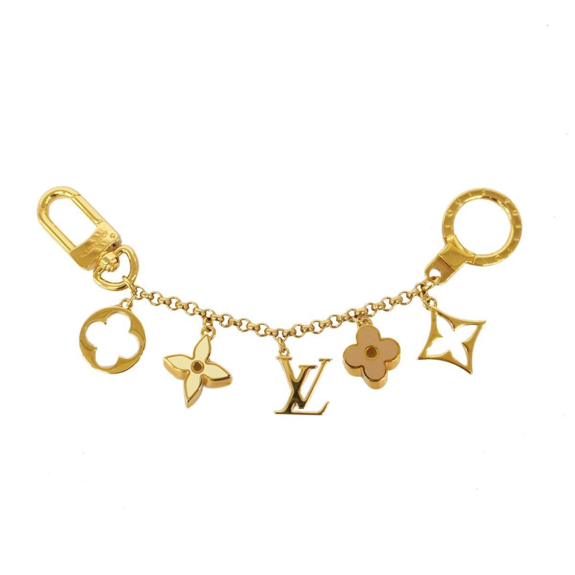 Louis Vuitton Keychain Chain Fleur de Monogram M65111 Gold Women's