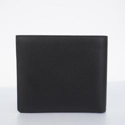 Hermes Wallet H Series Compact W Engraved Evercolor Black Men's