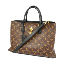 Louis Vuitton Handbag Monogram Flower Tote M43550 Brown Black Ladies