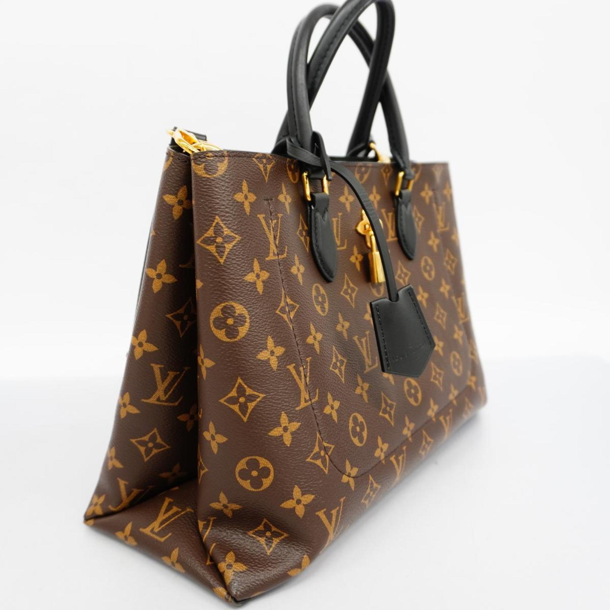 Louis Vuitton Handbag Monogram Flower Tote M43550 Brown Black Ladies