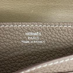 Hermes Long Wallet Dogon D Stamp Taurillon Clemence Etoupe Men's Women's