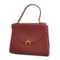 Cartier handbag must leather bordeaux ladies