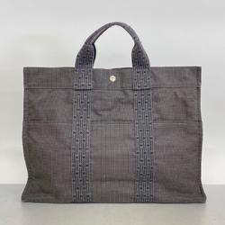 Hermes Tote Bag Air Line MM Canvas Grey Women's