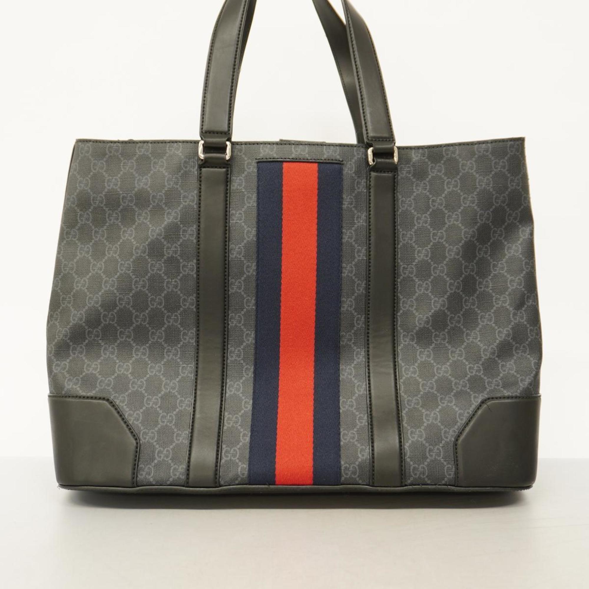 Gucci Tote Bag GG Supreme Sherry Line 495560 Black Men's