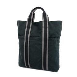 Hermes Tote Bag Fool To Cabas Canvas Black Women's