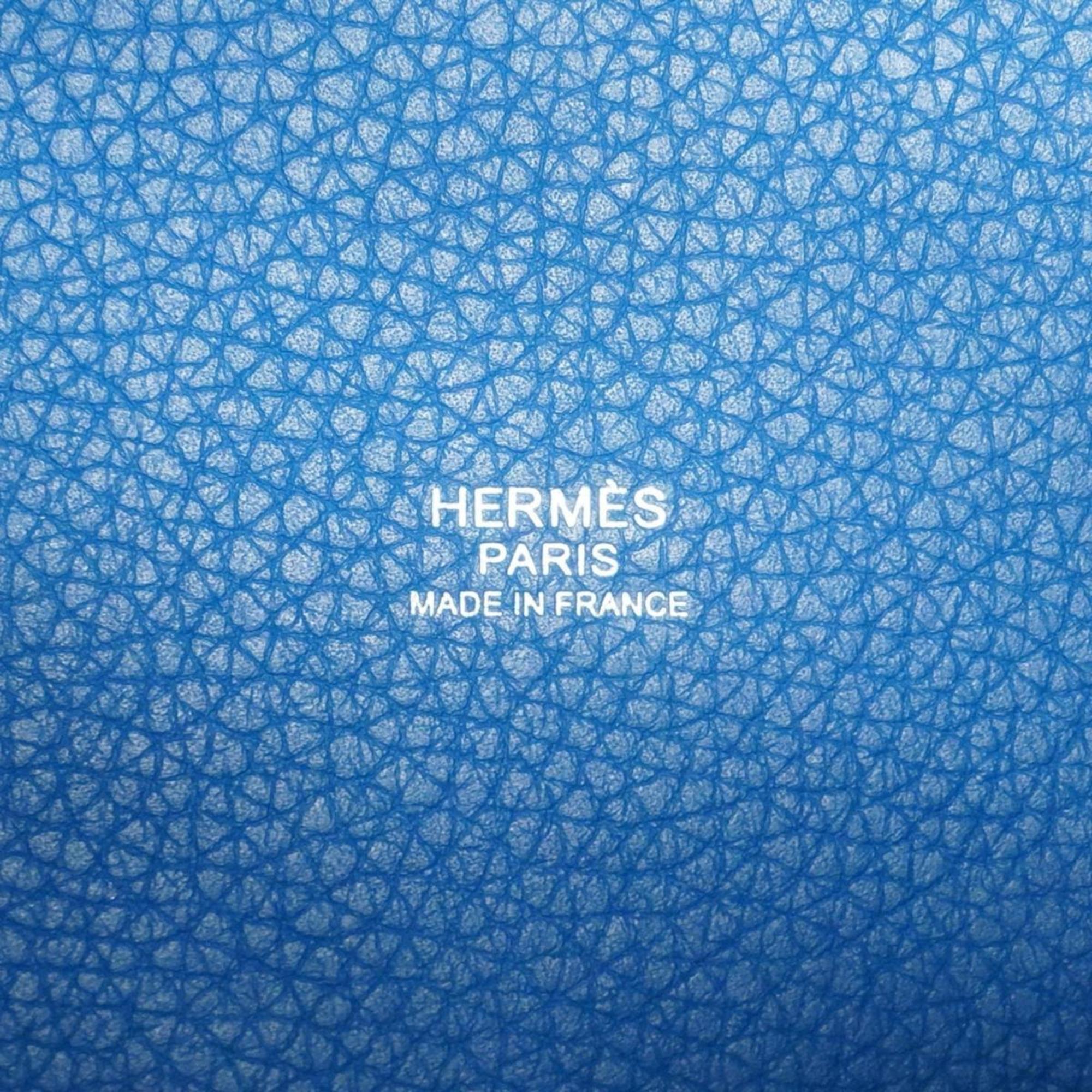 Hermes handbag Picotin Lock PM Y stamp Taurillon Clemence Blue Thalassa for women