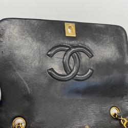 Chanel Shoulder Bag Matelasse Chain Lambskin Black Women's