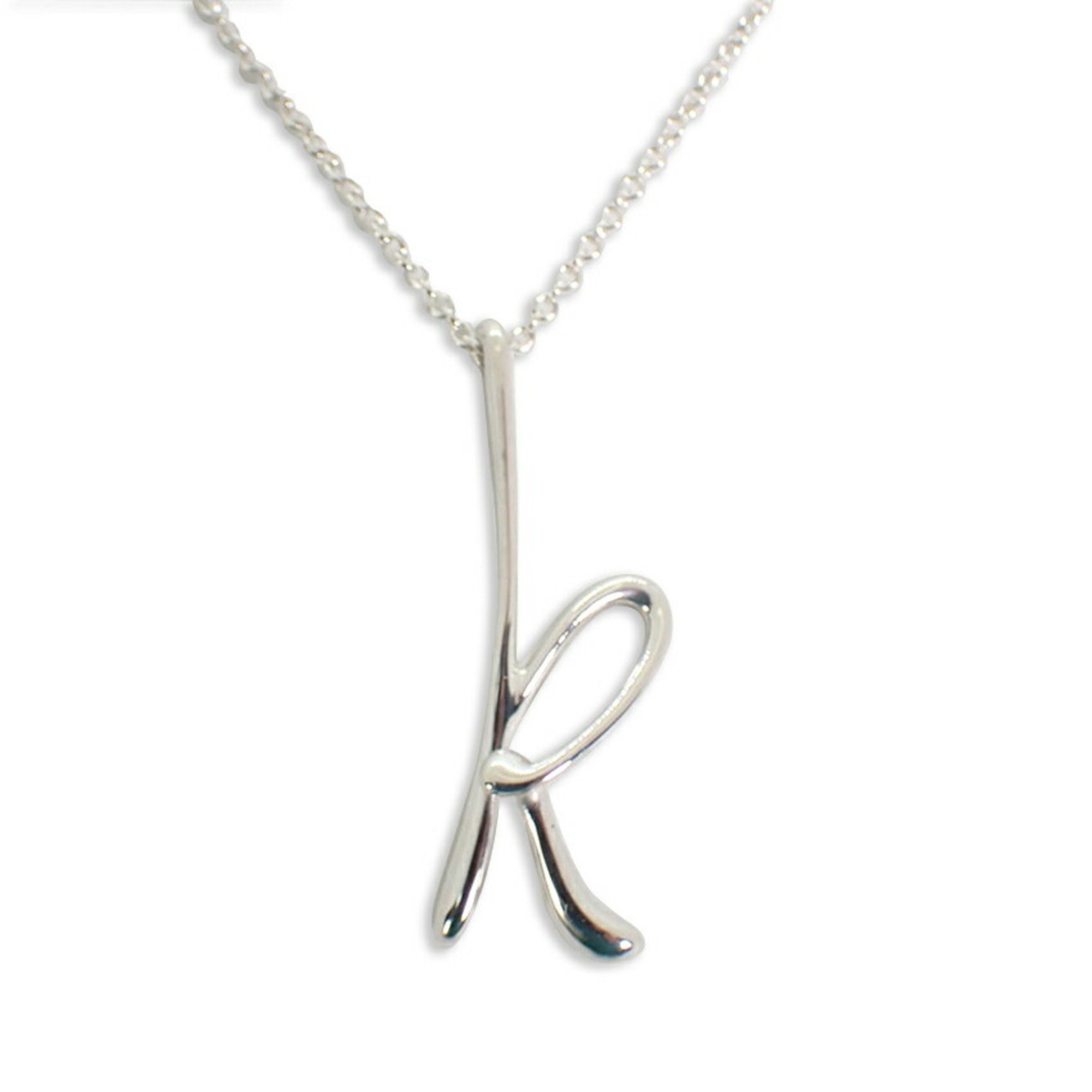 TIFFANY 925 Initial K Pendant Necklace