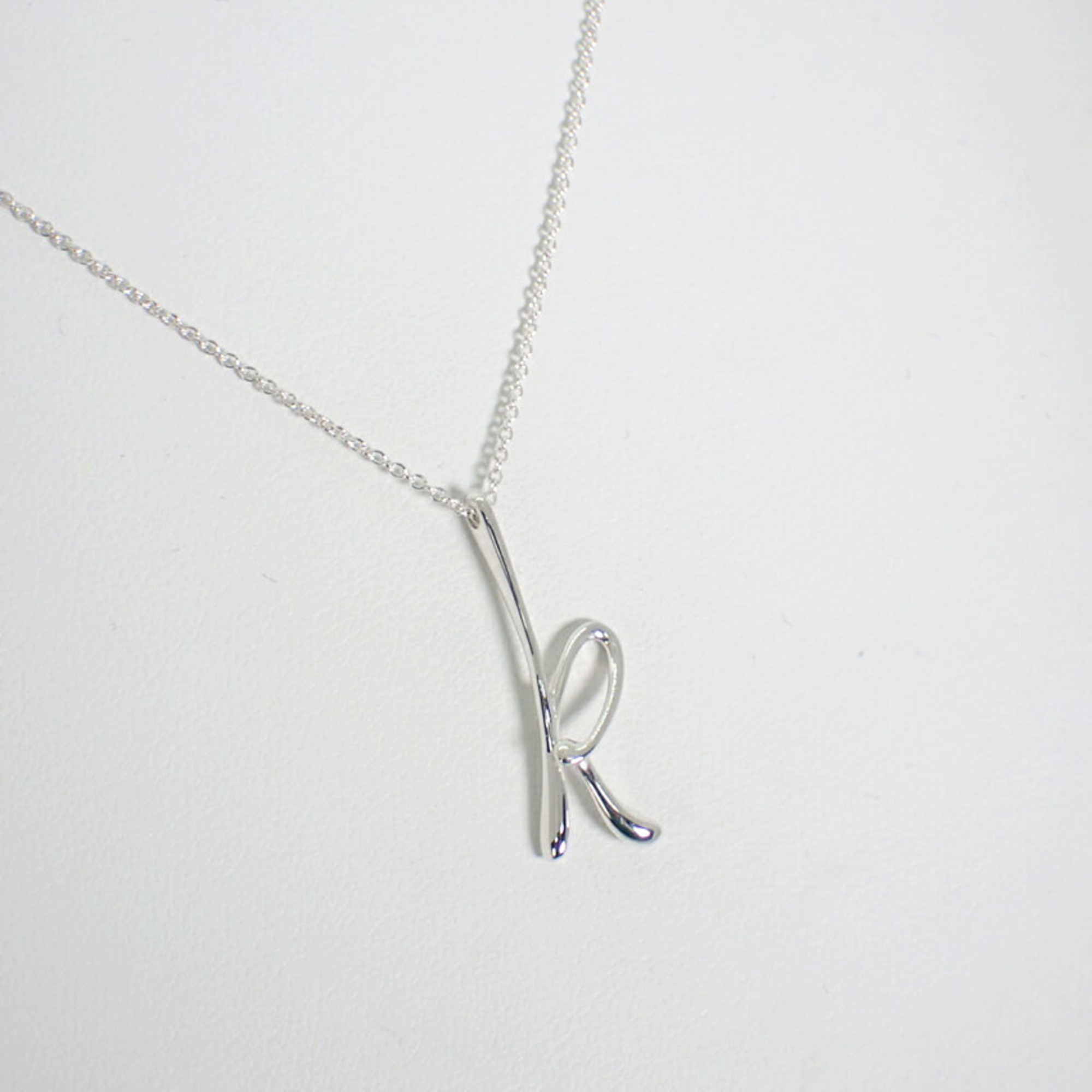 TIFFANY 925 Initial K Pendant Necklace